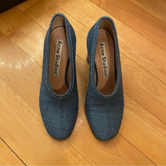 Acne Studios Denim Block Heels size 35 - Picture 2 of 6